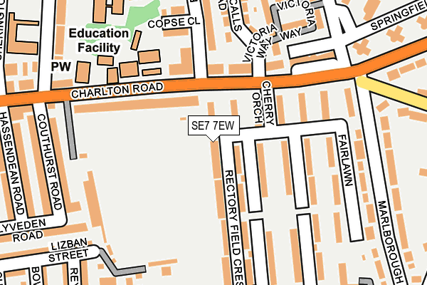 SE7 7EW map - OS OpenMap – Local (Ordnance Survey)