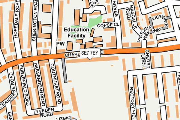 SE7 7EY map - OS OpenMap – Local (Ordnance Survey)