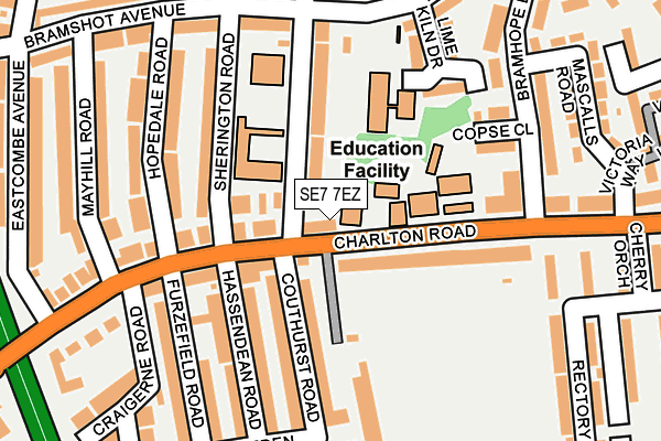 SE7 7EZ map - OS OpenMap – Local (Ordnance Survey)