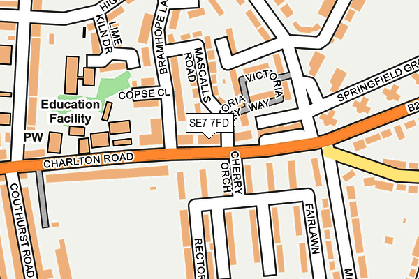 SE7 7FD map - OS OpenMap – Local (Ordnance Survey)
