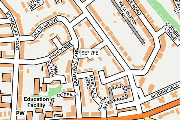 SE7 7FE map - OS OpenMap – Local (Ordnance Survey)
