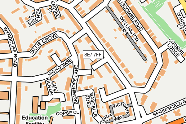 SE7 7FF map - OS OpenMap – Local (Ordnance Survey)