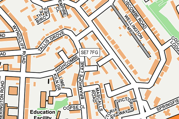 SE7 7FG map - OS OpenMap – Local (Ordnance Survey)