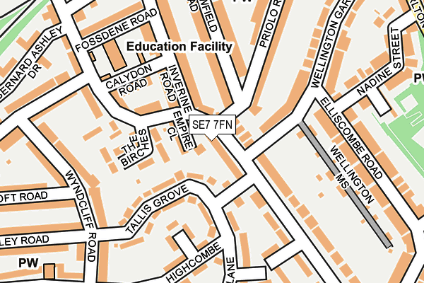 SE7 7FN map - OS OpenMap – Local (Ordnance Survey)