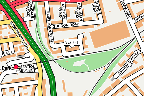 SE7 7FT map - OS OpenMap – Local (Ordnance Survey)