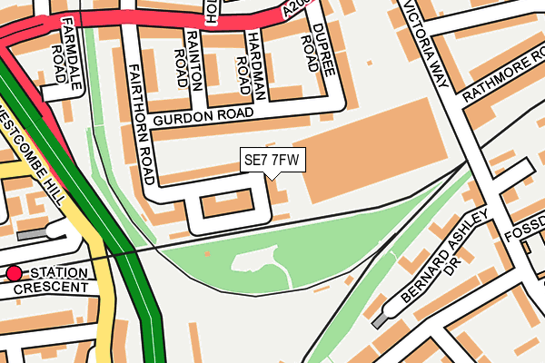 SE7 7FW map - OS OpenMap – Local (Ordnance Survey)