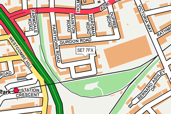 SE7 7FX map - OS OpenMap – Local (Ordnance Survey)