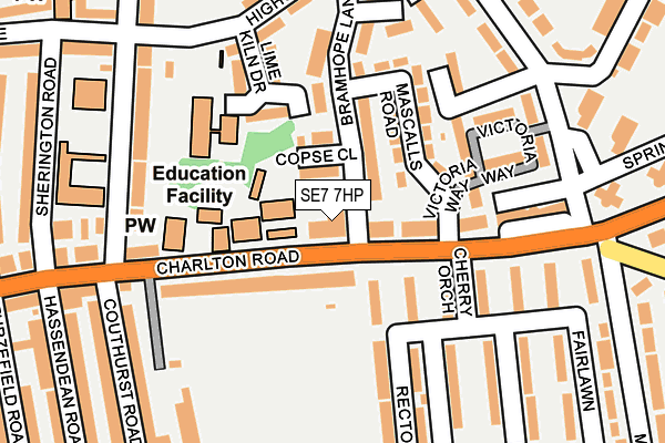 SE7 7HP map - OS OpenMap – Local (Ordnance Survey)