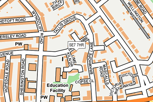 SE7 7HR map - OS OpenMap – Local (Ordnance Survey)