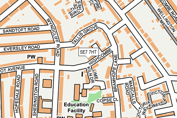 SE7 7HT map - OS OpenMap – Local (Ordnance Survey)