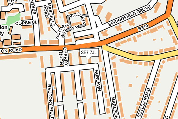 SE7 7JL map - OS OpenMap – Local (Ordnance Survey)