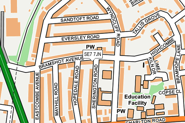 SE7 7JN map - OS OpenMap – Local (Ordnance Survey)