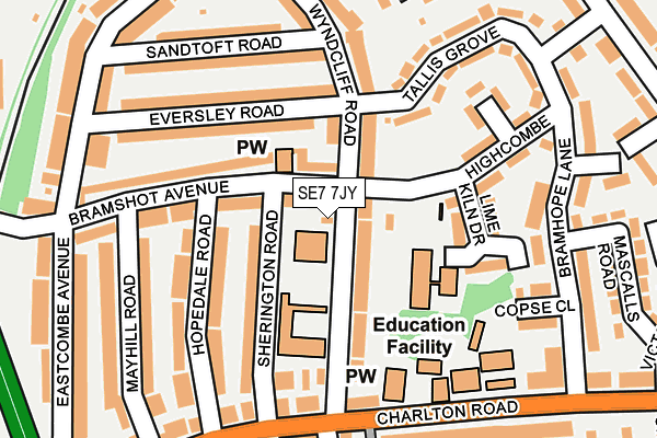 SE7 7JY map - OS OpenMap – Local (Ordnance Survey)