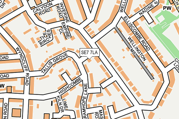SE7 7LA map - OS OpenMap – Local (Ordnance Survey)