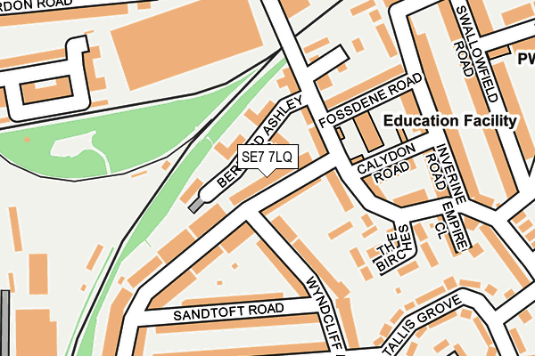 SE7 7LQ map - OS OpenMap – Local (Ordnance Survey)