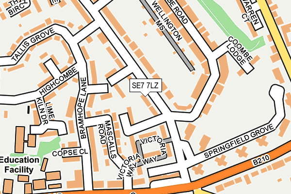 SE7 7LZ map - OS OpenMap – Local (Ordnance Survey)