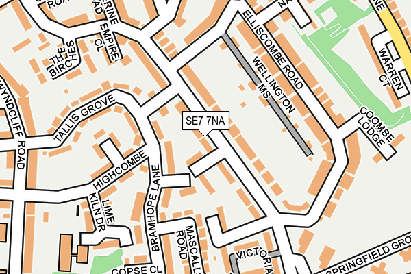 SE7 7NA map - OS OpenMap – Local (Ordnance Survey)