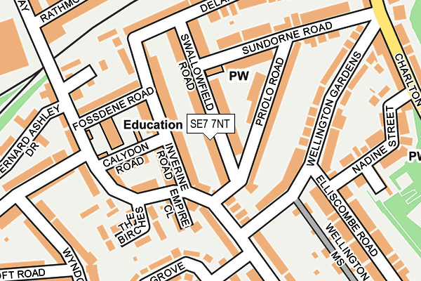SE7 7NT map - OS OpenMap – Local (Ordnance Survey)