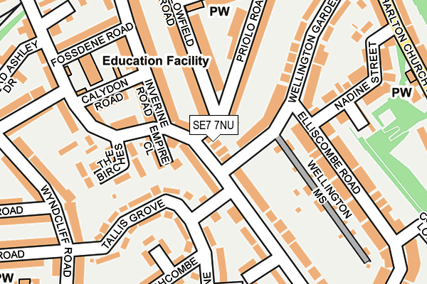 SE7 7NU map - OS OpenMap – Local (Ordnance Survey)