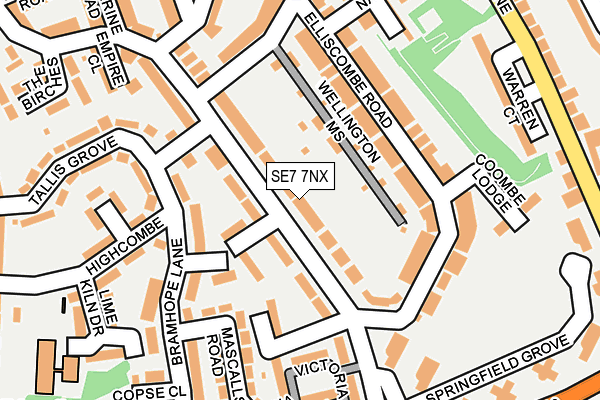 SE7 7NX map - OS OpenMap – Local (Ordnance Survey)