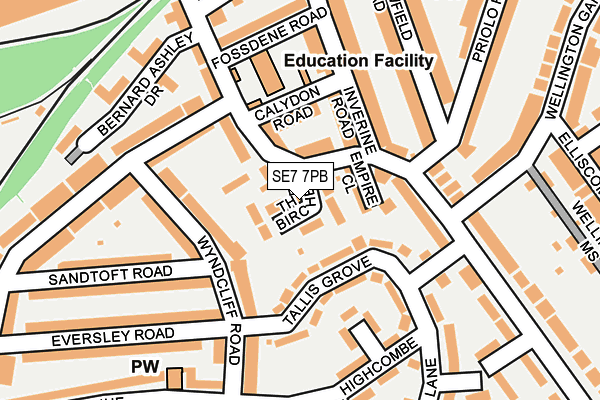 SE7 7PB map - OS OpenMap – Local (Ordnance Survey)