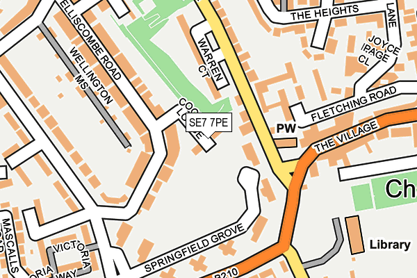 SE7 7PE map - OS OpenMap – Local (Ordnance Survey)