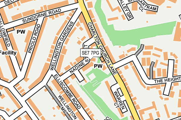 SE7 7PG map - OS OpenMap – Local (Ordnance Survey)