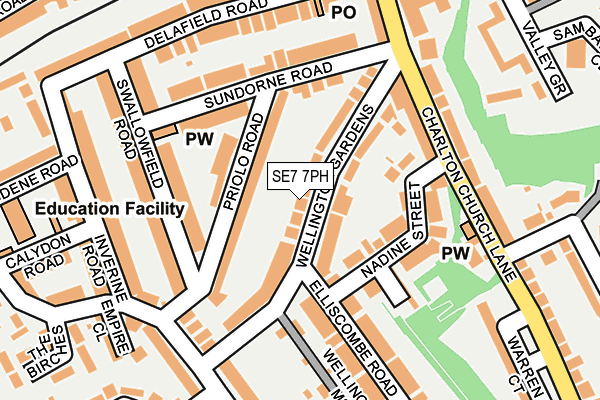 SE7 7PH map - OS OpenMap – Local (Ordnance Survey)