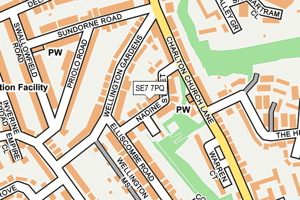 SE7 7PQ map - OS OpenMap – Local (Ordnance Survey)