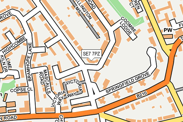SE7 7PZ map - OS OpenMap – Local (Ordnance Survey)