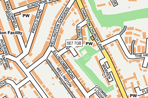 SE7 7QB map - OS OpenMap – Local (Ordnance Survey)