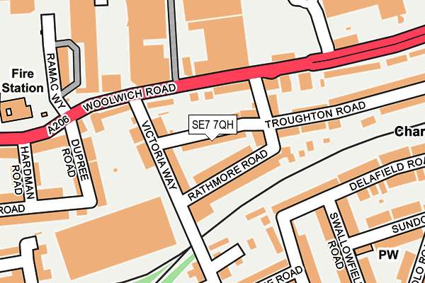 SE7 7QH map - OS OpenMap – Local (Ordnance Survey)