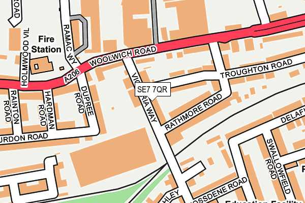 SE7 7QR map - OS OpenMap – Local (Ordnance Survey)