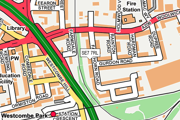 SE7 7RL map - OS OpenMap – Local (Ordnance Survey)