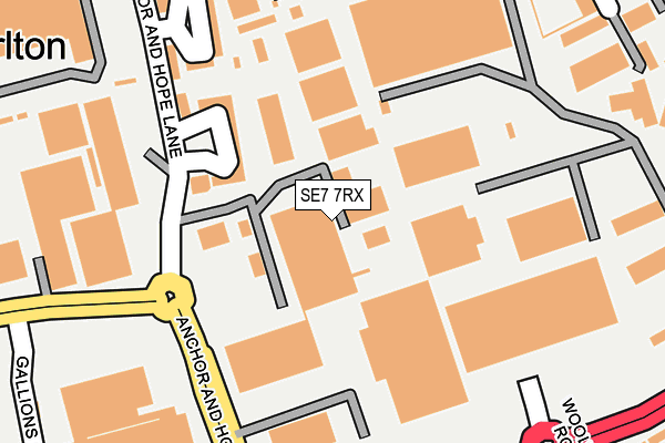 SE7 7RX map - OS OpenMap – Local (Ordnance Survey)