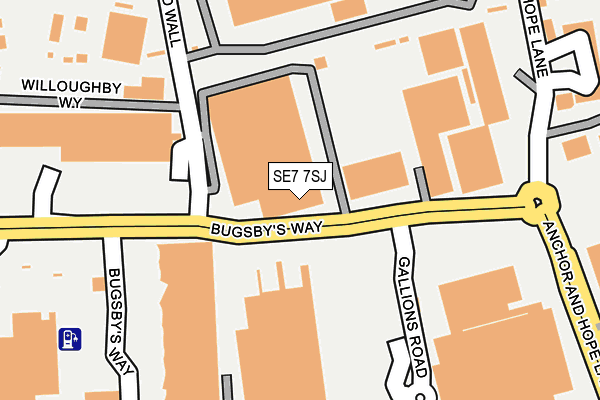 SE7 7SJ map - OS OpenMap – Local (Ordnance Survey)