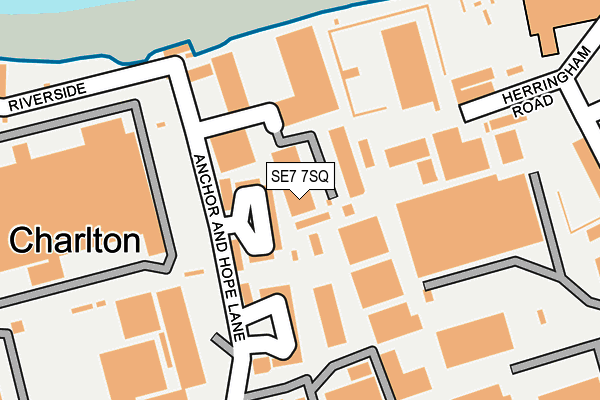 SE7 7SQ map - OS OpenMap – Local (Ordnance Survey)