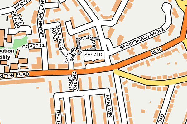 SE7 7TD map - OS OpenMap – Local (Ordnance Survey)