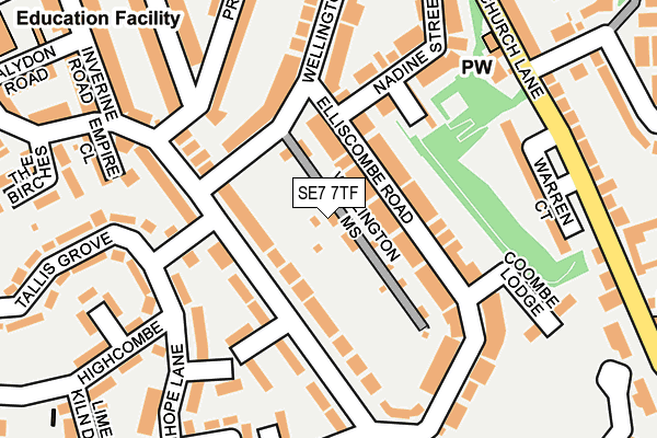 SE7 7TF map - OS OpenMap – Local (Ordnance Survey)