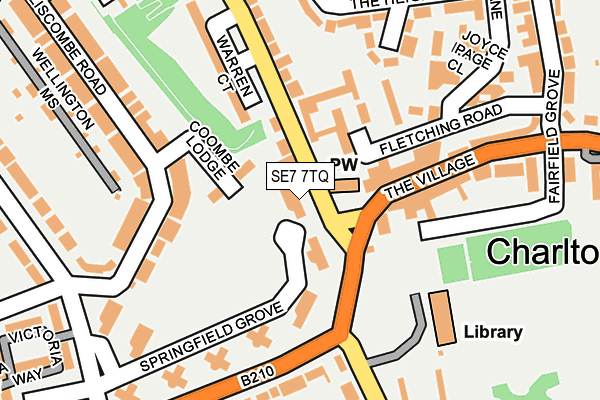 SE7 7TQ map - OS OpenMap – Local (Ordnance Survey)