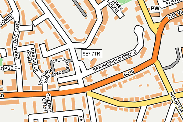SE7 7TR map - OS OpenMap – Local (Ordnance Survey)