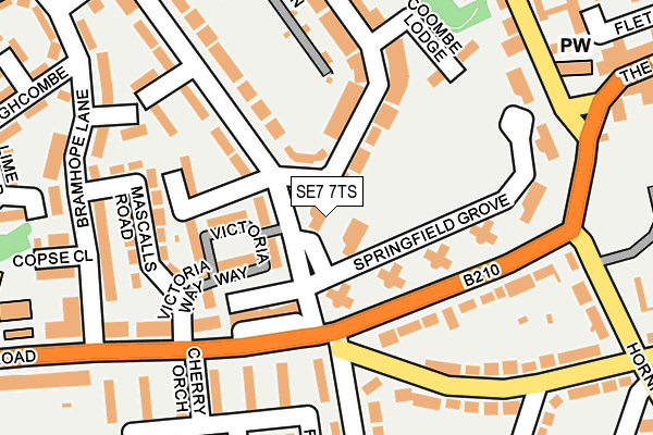 SE7 7TS map - OS OpenMap – Local (Ordnance Survey)