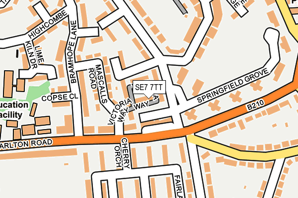 SE7 7TT map - OS OpenMap – Local (Ordnance Survey)