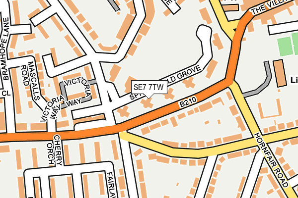 SE7 7TW map - OS OpenMap – Local (Ordnance Survey)