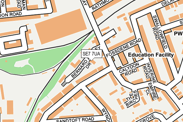 SE7 7UA map - OS OpenMap – Local (Ordnance Survey)