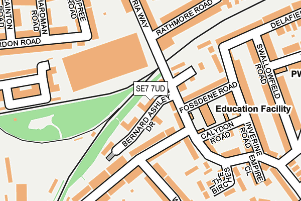 SE7 7UD map - OS OpenMap – Local (Ordnance Survey)