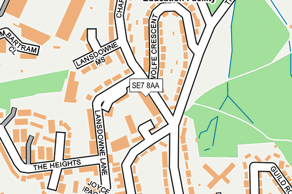SE7 8AA map - OS OpenMap – Local (Ordnance Survey)