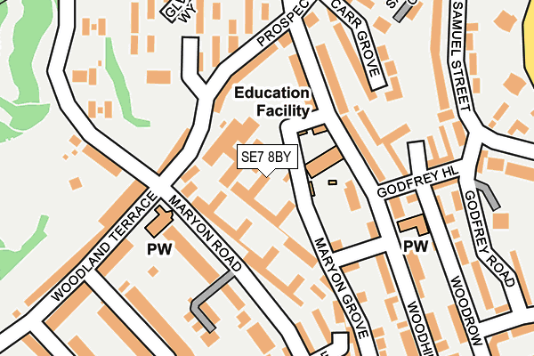 SE7 8BY map - OS OpenMap – Local (Ordnance Survey)