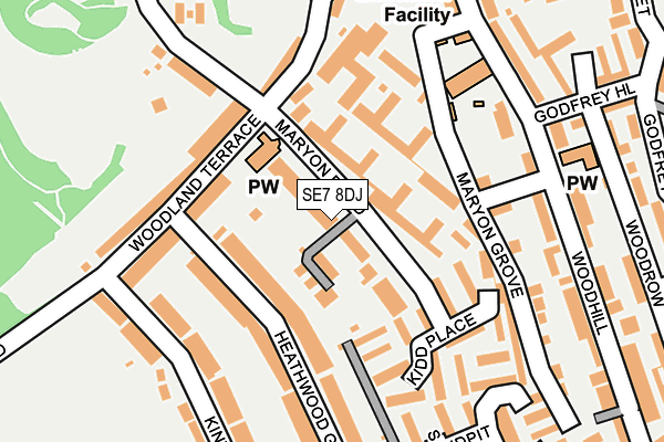 SE7 8DJ map - OS OpenMap – Local (Ordnance Survey)