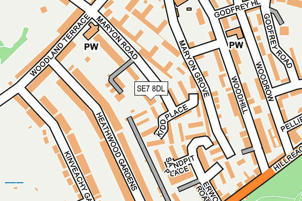 SE7 8DL map - OS OpenMap – Local (Ordnance Survey)